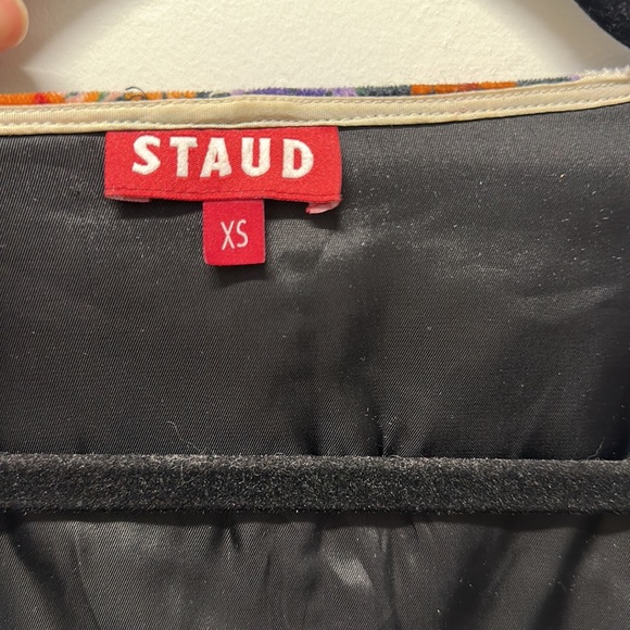 STAUD cotton velvet floral Chandler Dress Revolve XS - Picture 5 of 6